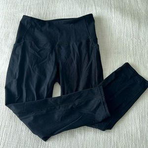Mid length black athletic leggings